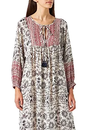 Women secret Damen Freizeitkleider - Damen Sleeves Long Dress Kleid, bunt, Medium
