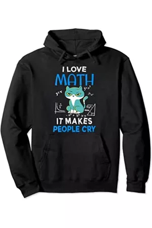 Caterpillar Sweatshirts - I love math, it makes people cry - Lustige stimmungsvolle Katze Pullover Hoodie