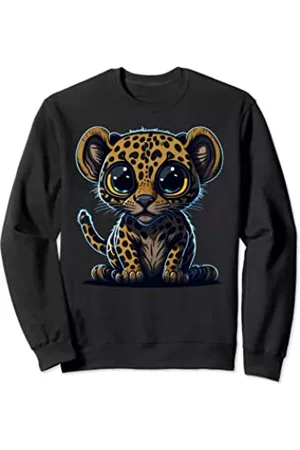 DK1 Designs Beautiful & Pretty little Baby Animals Sweatshirts - Süßer Babyleopard Leoparden Kind - Leopard Safari Savanne Sweatshirt