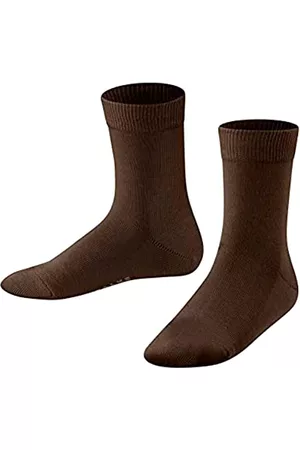 Falke Socken & Strümpfe - Unisex Kinder Socken Family K SO Baumwolle einfarbig 1 Paar, Braun (Dark Brown 5230), 35-38