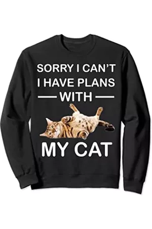 Caterpillar Sweatshirts - Lustiges Katzen-Shirt mit Aufschrift "I have Plans With My Cat", für Katzen, Vater/Mama Sweatshirt
