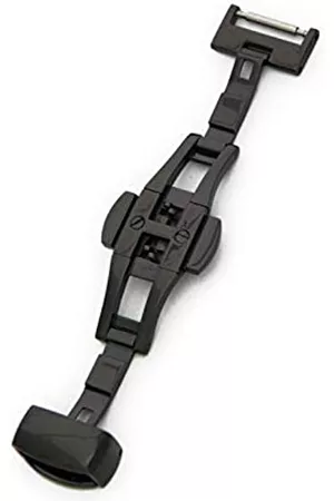 Cassis Damen Uhren - PBF D-Buckle Edelstahl Doppelfaltschließe Satin 12 mm mit Werkzeug, Schwarz, 12mm