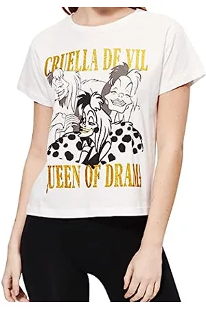 Disney Damen Shirts - T-shirt Cruella Femme femme, blanc, M