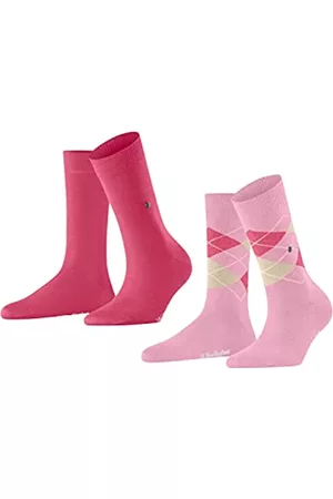 Burlington Damen Socken & Strümpfe - Damen Socken Everyday Mix 2-Pack W SO Baumwolle gemustert 2 Paar, Rosa (Candy 8541), 36-41