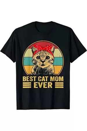 Caterpillar Damen Shirts - Best Cat Mom Ever Women Vintage Bump Fit Muttertag T-Shirt
