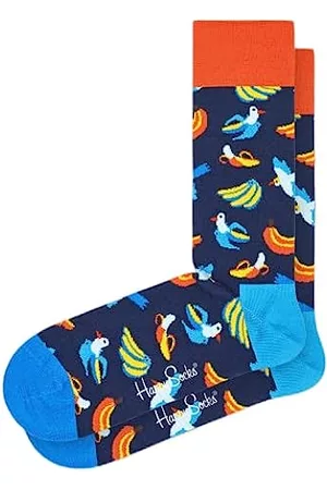 Happy Socks Socken & Strümpfe - Unisex Banana Bird Sock, Blau, 41-46