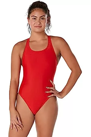 Speedo Damen Badeanzüge - Damen Prolt Super Pro Solid für Erwachsene Einteiliger Badeanzug, Eco Team Red, 36