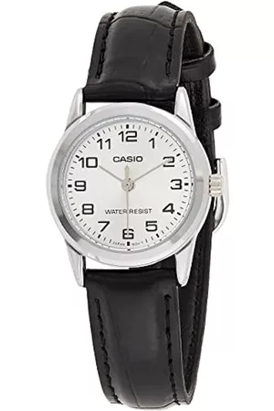 Casio Damen Uhren mit Lederarmband - Damen Analog Quarz Uhr mit Leder Armband LTP-V001L-7