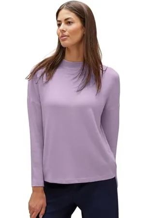 Violett Langärmlige in für Shirts Damen