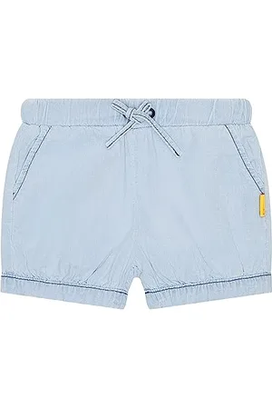 Steiff Mädchen Shorts einfarbig Denim, 122