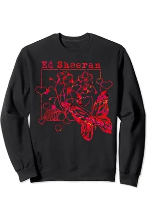 Ed Sheeran Red Wild Hearts and Butterflies Sweatshirt