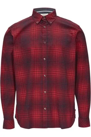 QS by s.Oliver Regular Fit: Hemd aus Baumwollstretch mit Button-Down-Kragen rubinrot L