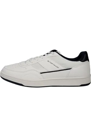 TOM TAILOR Herren 5382802 Sneaker, White-Navy, 42 EU