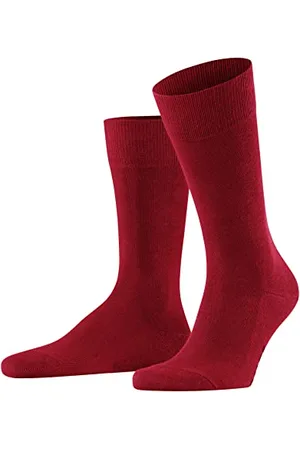 Falke Herren Socken Family M So nachhaltige Baumwolle einfarbig 1 Paar, Rot Scarlet 8228, 47-50