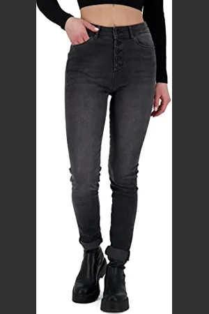 alife kickin ALIFE and Kickin LeonoraAK DNM Q Pants – Damen Freizeit Jeans – Bequem & Stylisch für Alltag & Freizeit – Perfekte Passform für Lässige Casual-Looks M