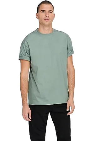 Only & Sons Herren Rundhals T-Shirt ONSFRED - Relaxed Fit S-XXL Schwarz Weiss, Größe:XXL, Farbe: 22022532