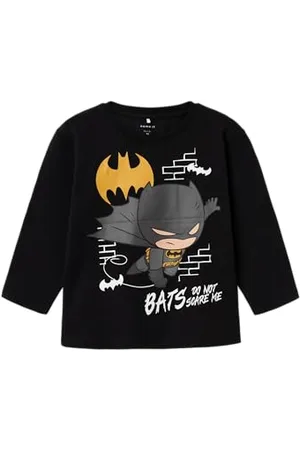 NAME IT Jungen Nmmseppel Batman Nreg Top Wab Langarmshirt, , 86 EU