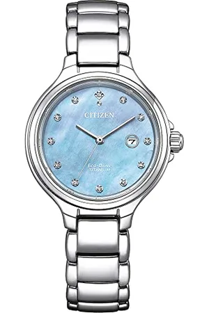 Citizen Damen Analog Quarz Uhr mit Titan Armband EW2680-84N