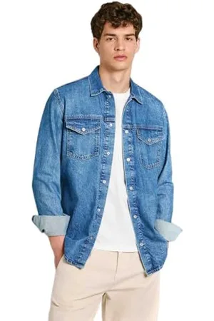 Pepe Jeans Herren Regular Shirt PM308584 Jeanshemd, , L