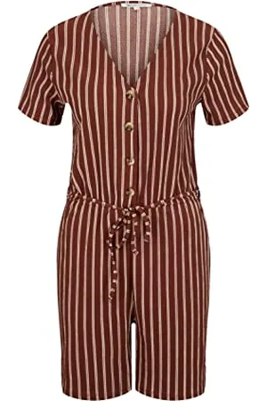 TOM TAILOR Damen Jumpsuit mit Streifen 1031414, , XL