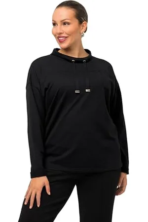 Ulla Popken Damen Kragen und Druck Sweatshirt, , 46-48