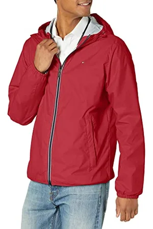 Tommy Hilfiger Herren Leichte, Wasserabweisende Kapuze Regenjacke, , XXL