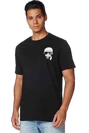 Karl Lagerfeld Herren Klassisches Karl Character Kurzarm Rundhals T-Shirt, , L