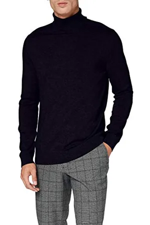 SELECTED Herren SLHBERG ROLL Neck B NOOS 16074684, Navy Blazer/Melange, XL