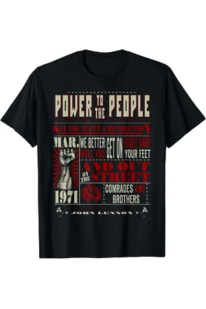 John Lennon Revolution T-Shirt, Herren, Erwachsene, Unisex, Kurzarm, Klassisch, , S