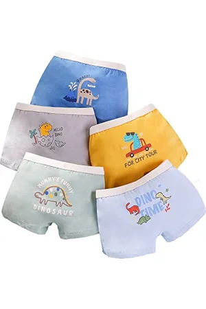 CM-Kid Boxershorts Jungen Unterhosen Kinder Unterwäsche 5er Pack Baumwolle 8-9 Jahre Dino Bunt Gr.134-140