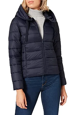 Marc O’ Polo Damen 70093, Leichte Steppjacke für das ganze Jahr, Kapuzenjacke mit wasserabweisender Oberfläche, Damen Jacke mit Front-Zipper, , 32
