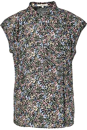 Garcia Damen Shirt Short Sleeve Bluse, Black, S