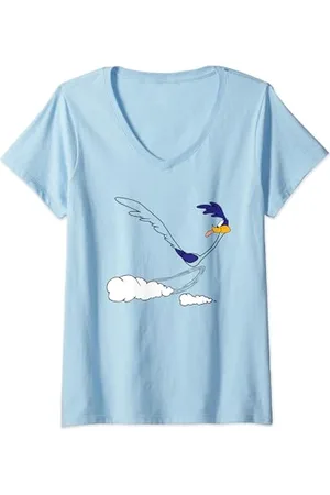 LOONEY TUNES Road Runner Running T-Shirt mit V-Ausschnitt