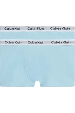 Calvin Klein Jungen 2er Pack Boxershorts Unterwäsche, Blau , 4-5 Jahre