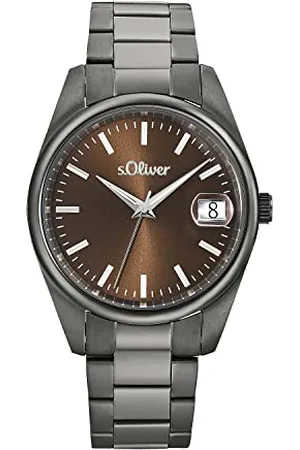 QS by s.Oliver Armbanduhr Herren Quarzuhr Analog, mit Edelstahl Armband, , 5 bar Wasserdicht, Kommt in Uhren Geschenk Box, 2033529