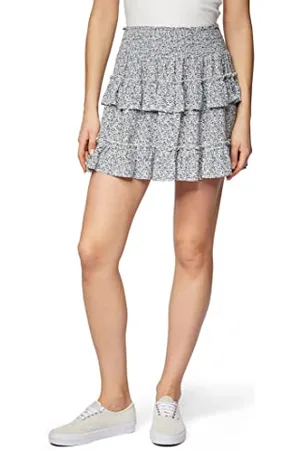 Mavi Damen Ruffle Skirt Rock, , L/