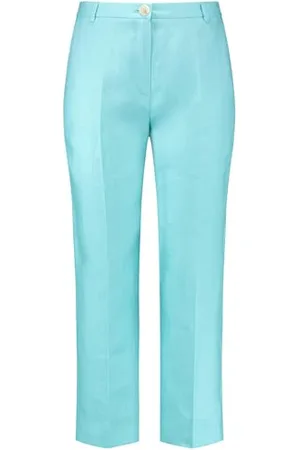 Gerry Weber Damen Schlichte 7/8 Hose mit Bügelfalten unifarben 7/8 Länge 38