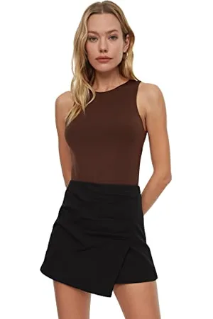 Trendyol Damen Knitted Body With Dark Studs T Shirt, , S EU