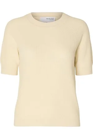 SELECTED Female Strickoberteil Kurzärmeliges