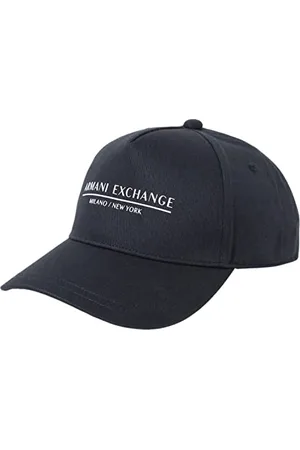 Armani Exchange A|X Herren Baseballmütze mit Logo von Milano/New York Baseballkappe, Navy, Einheitsgröße