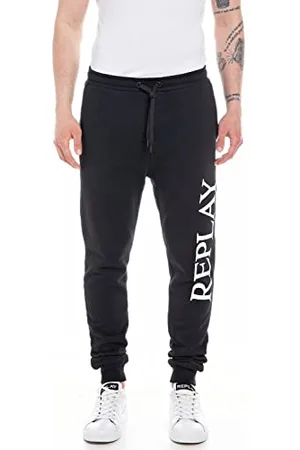 Replay Herren Jogginghose mit Tunnelzug, (Schwarz), XXL