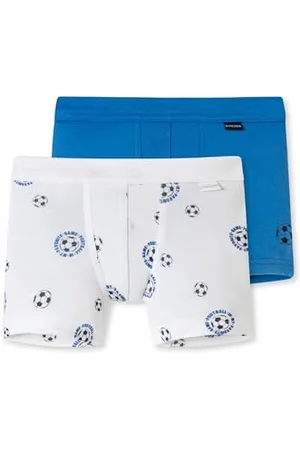 Schiesser Jungen 2 Pack Mit Weichem Bündchen Unterwäsche Feinripp - 100% Organic Bio Baumwolle Größe 92 Bis 140 Boxershorts, , 116 EU