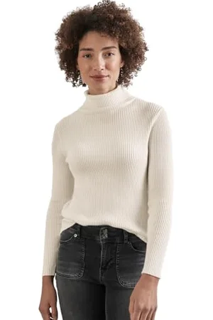 Street one Damen A302838 Basic Rollkragen-Pullover,Weiß, 40