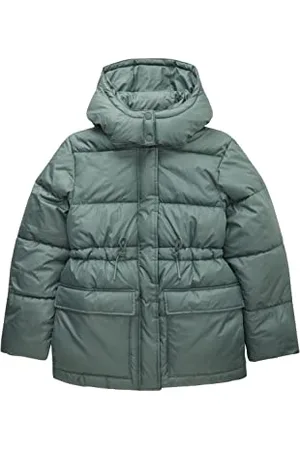 TOM TAILOR Mädchen Kinder Winterjacke mit Kapuze 1033324, Grün, 152