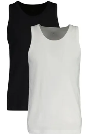 GANT Herren Tank TOP 2-Pack T-Shirt, Black/White, M