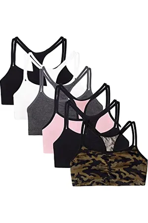 Fruit Of The Loom Damen Spaghetti Strap Cotton Pullover Bra Value Pack Sport-BH, Undurchsichtige, , 90 (6er