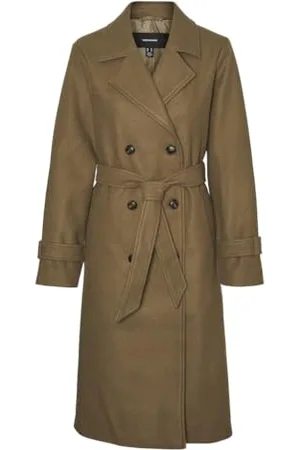 VERO MODA Vmfortunevega Long Trenchcoat Ga Noos