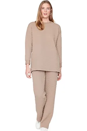 Trendyol Damen Strick-Set, Blumenmuster, Zweiteilig Koordiniertes Outfit, , 38 (2er Pack)