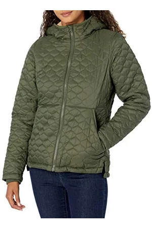 Amazon Damen Leichte, Gesteppte, Wasserabweisende Steppjacke mit Sherpa-Futter Und Durchgehendem Reißverschluss, , XXL
