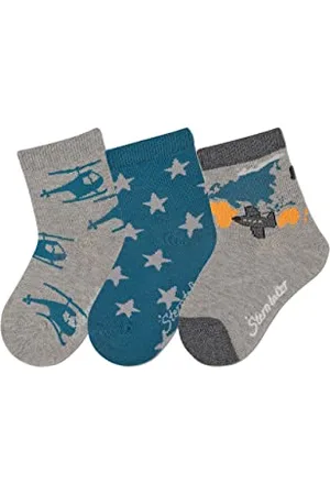 Sterntaler Baby Jungen Baby Socken Söckchen 3er-Pack Hubschrauber Strümpfe - Socken Baby - Hubschrauber, Sterne und Flugzeug - , 22